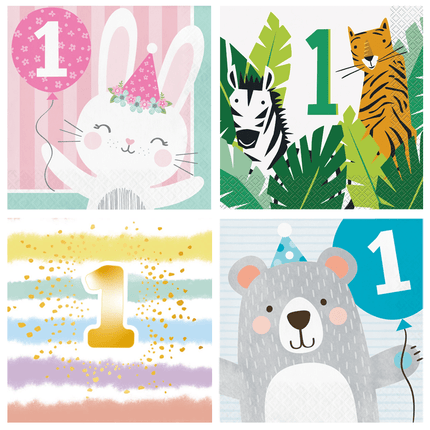 1 Jaar Servetten - Partywinkel