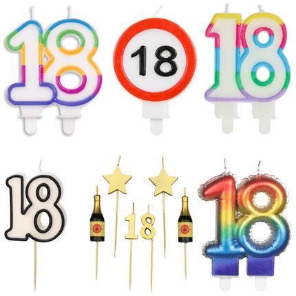 18 Jaar Kaarsen - Partywinkel