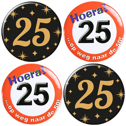 25 Jaar Buttons - Partywinkel