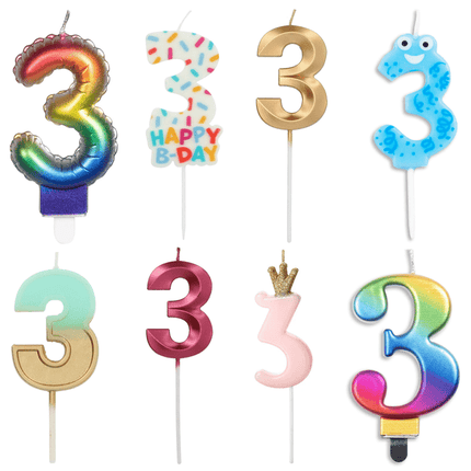 3 Jaar Kaarsen - Partywinkel