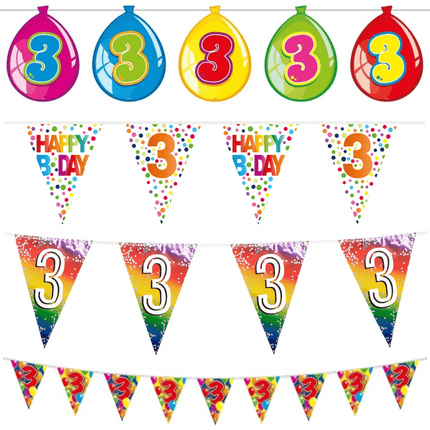 3 Jaar Slingers - Partywinkel