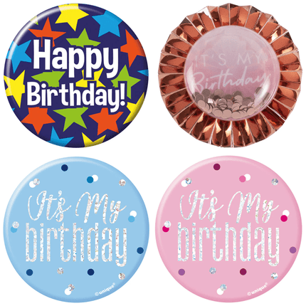 Happy Birthday Buttons - Partywinkel