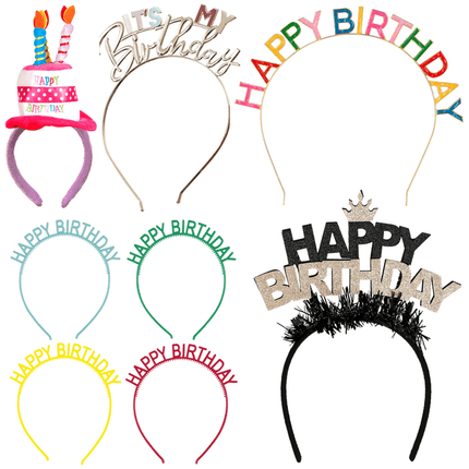 Happy Birthday Haarbanden - Partywinkel