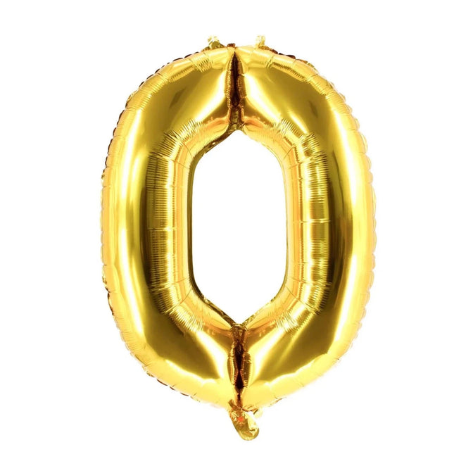 0 Jaar Cijfer Ballon Goud Leeg 85cm van VDV Benefit koop je bij Partywinkel