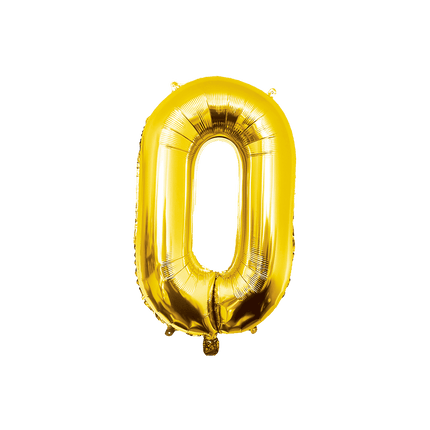 0 Jaar Cijfer Ballon Goud Leeg 86cm van Paper Dreams koop je bij Partywinkel