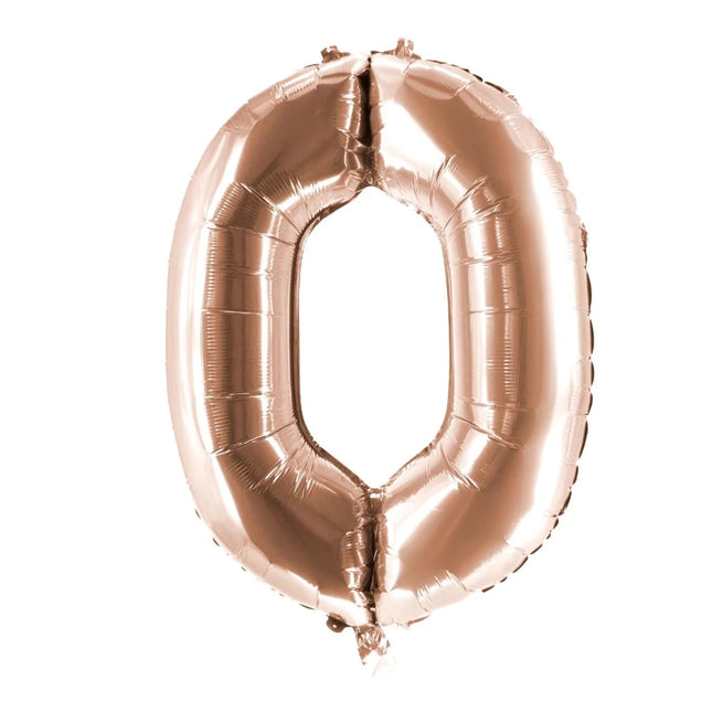 0 Jaar Cijfer Ballon Rose Goud Leeg 85cm van VDV Benefit koop je bij Partywinkel