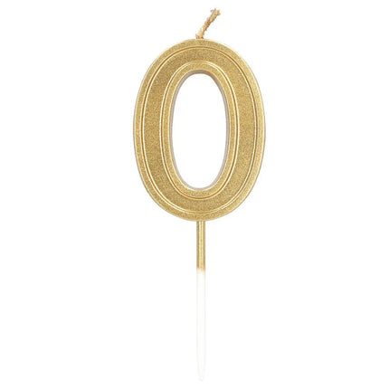 0 Jaar Kaars Goud 4,2cm van Boland koop je bij Partywinkel