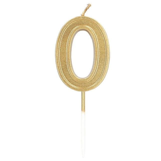 0 Jaar Kaars Goud 4,2cm van Boland koop je bij Partywinkel