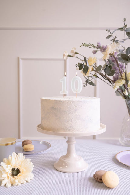 0 Jaar Kaars Lichtgroen 10cm van Partydeco koop je bij Partywinkel