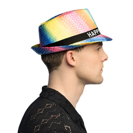 Hattu Rainbow 'Hyvää syntymäpäivää'