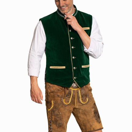 Oktoberfest Vest Groen Trachten
