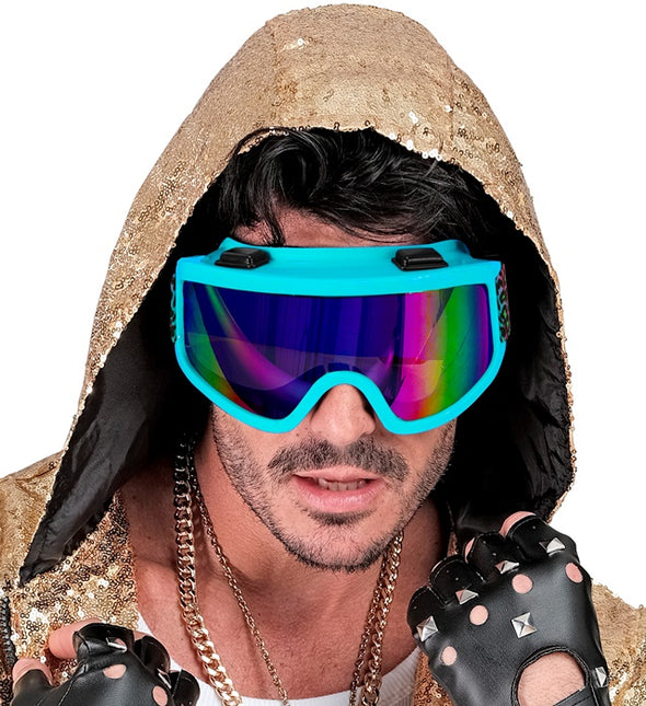 Hiihtolasit 80-luvun sininen sateenkaari leopardi tulostaa