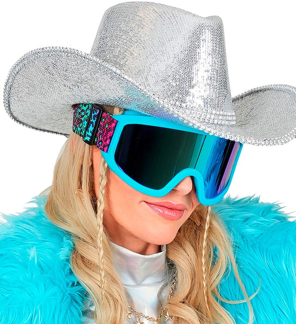 Hiihtolasit 80-luvun sininen sateenkaari leopardi tulostaa