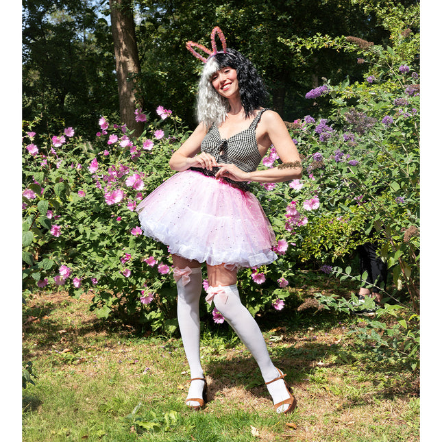 Sukkapari Bow valkoinen/vaaleanpunainen