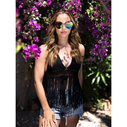 Party brile Festival sydämet peili musta