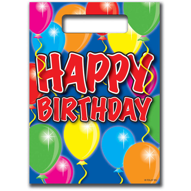 Hyvää syntymäpäivää juhlapussit ilmapallot - 8 kpl