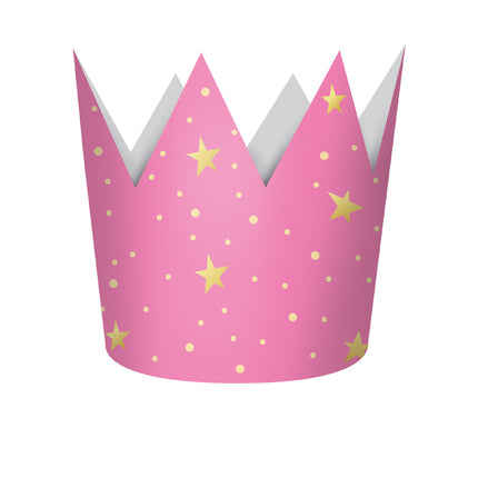 Tähtikruunu kultainen vaaleanpunainen 4kpl