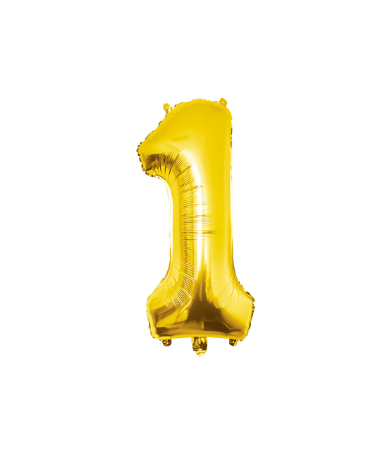 1 Jaar Cijfer Ballon Goud Leeg 86cm van Paper Dreams koop je bij Partywinkel