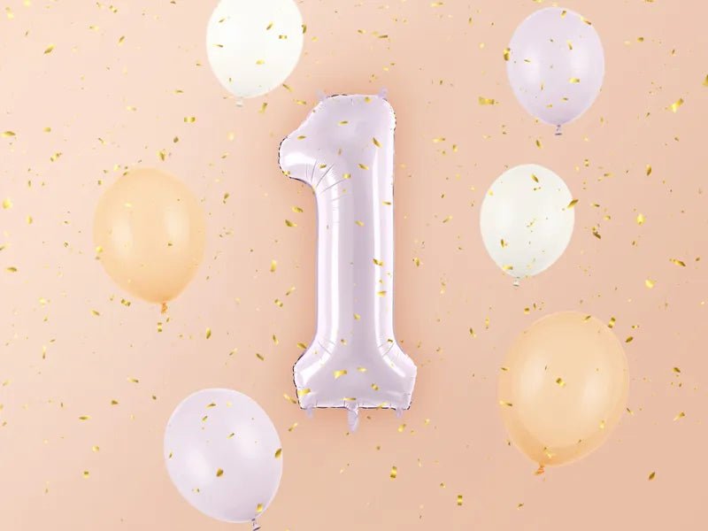 1 Jaar Cijfer Ballon Paars Leeg 72cm van Partydeco koop je bij Partywinkel