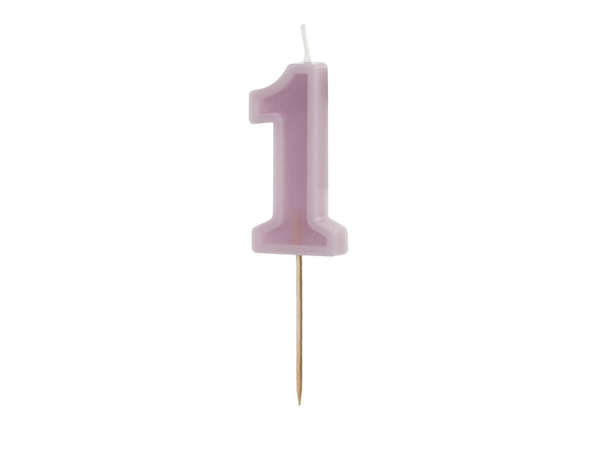 1 Jaar Kaars Nude 10cm van Partydeco koop je bij Partywinkel