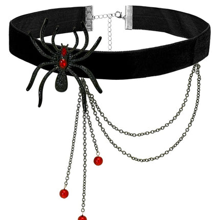 CHOKER HÄMÄHÄKKI STRASSIT PUNAINEN