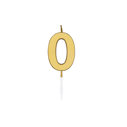 0 Kynttilä, kulta, metallinen, 4,5 cm