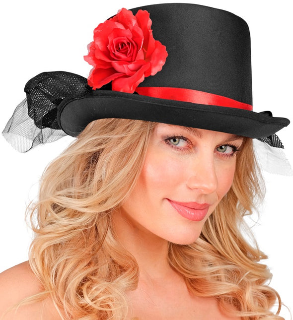 SILINTERIHATTU MUSTA TYLLI JA PUNAINEN RUUSU