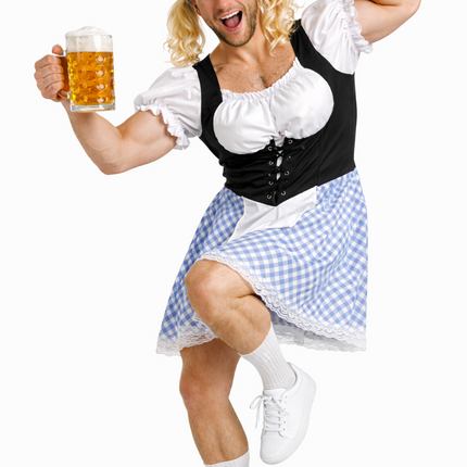 Sininen dirndl-mekko Oktoberfestille miehille