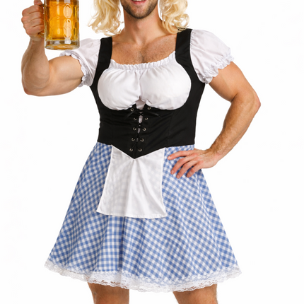 Sininen dirndl-mekko Oktoberfestille miehille