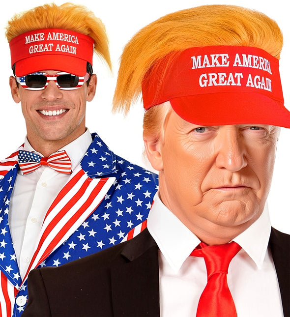 AURINKOVISIIRI, JOSSA ON PEHMOISET HIUKSET "MAKE AMERICA GREAT AGAIN" (TEE AMERIKASTA JÄLLEEN SUURI)
