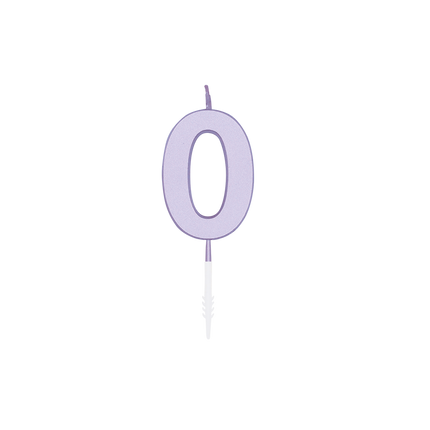 0-vuotissyntymäpäiväkynttilä, lila, 4,5 cm