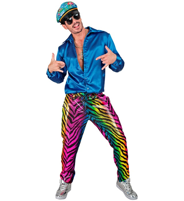 PAILLETS BROEK REGENBOOG TIGER Aikuinen