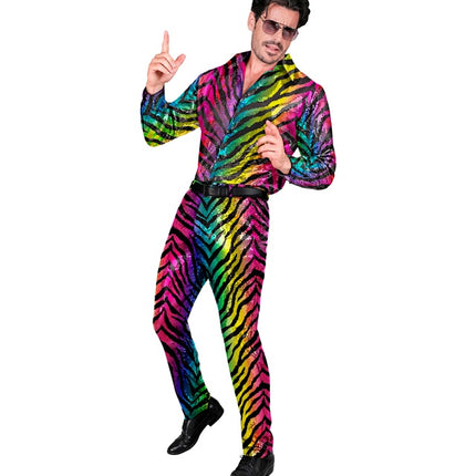 PAILLETS BROEK REGENBOOG TIGER Aikuinen