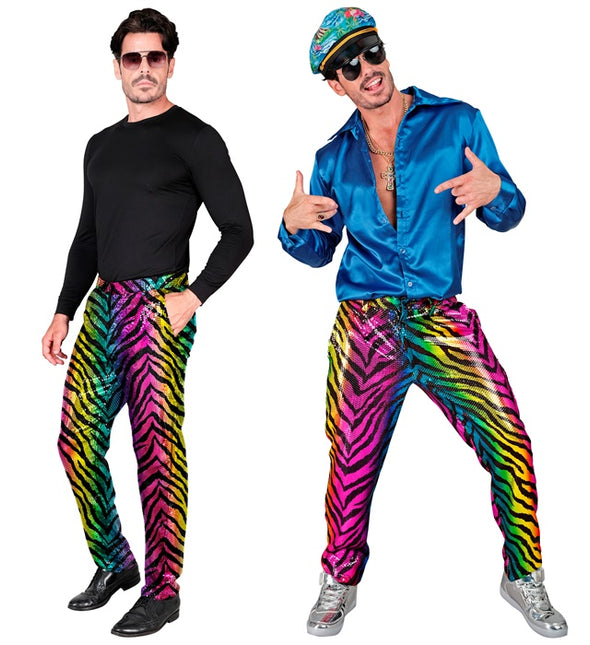 PAILLETS BROEK REGENBOOG TIGER Aikuinen