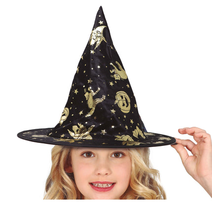 Musta kultainen noitahattu lapsi