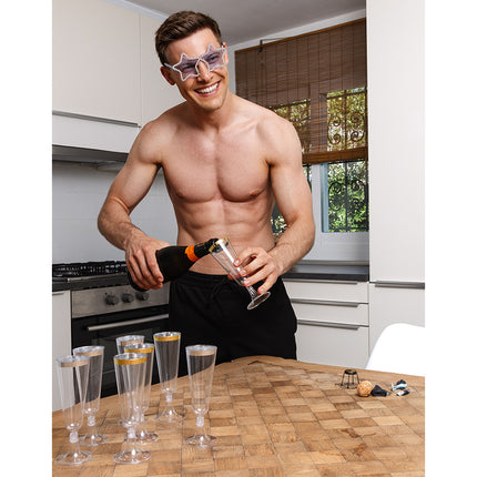 4 kpl kuohuvia muovihuiluja hopea