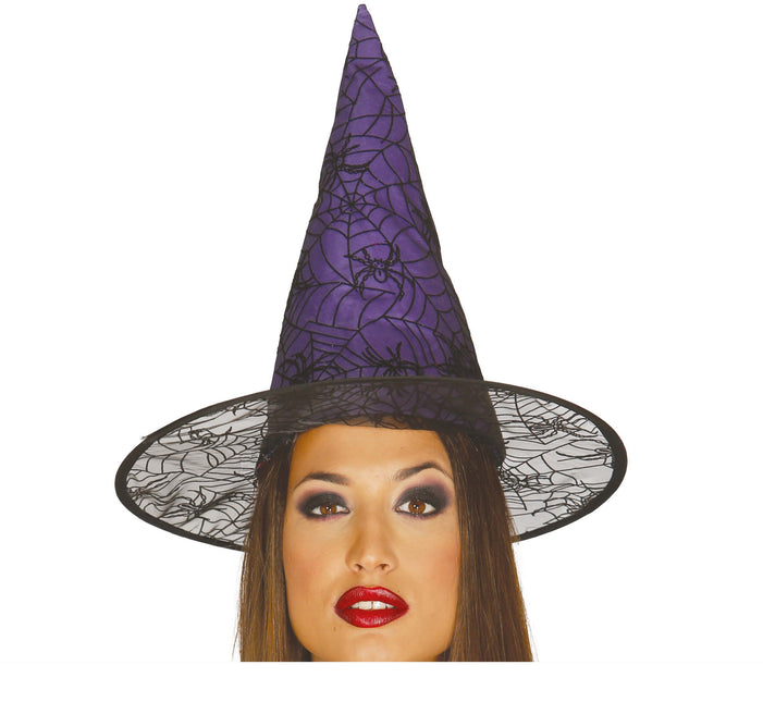 Violetti hattu noita hämähäkki