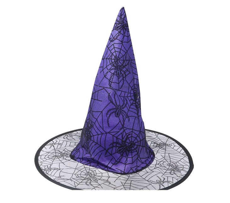 Violetti hattu noita hämähäkki