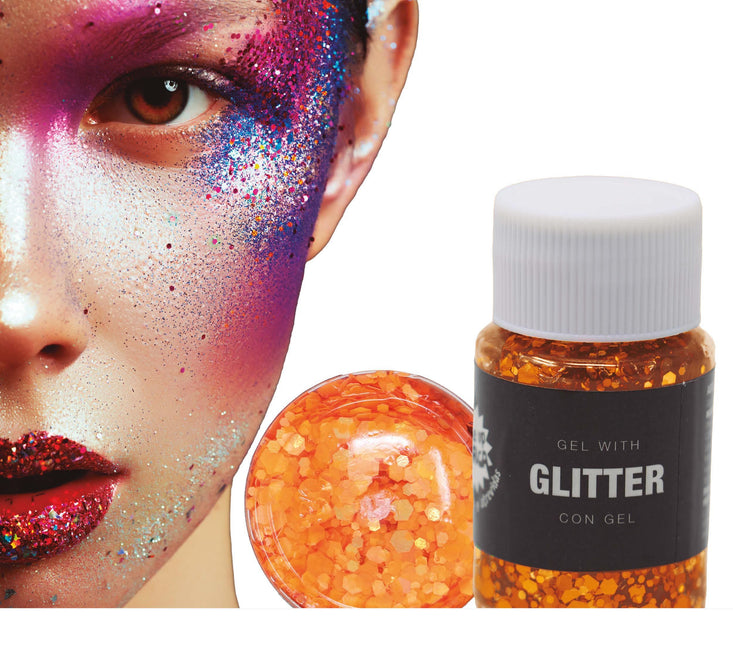 Oranssi glittergeeli 20g