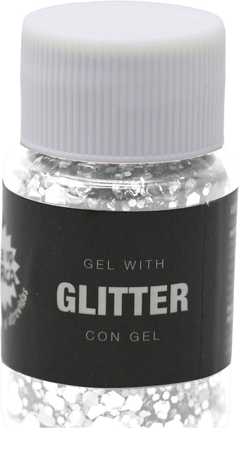 Valkoinen glittergeeli 20g