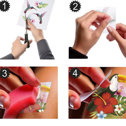 Gekleurde Gezicht Stickers Hawaii 14cm