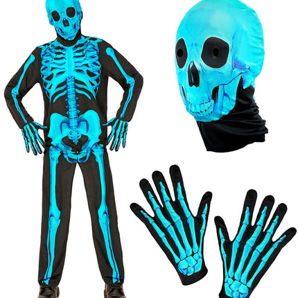NEON SKELET KOSTUUM lapsi