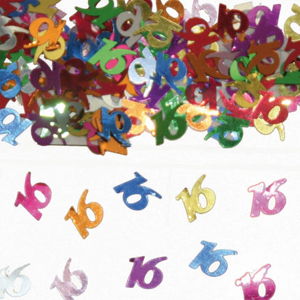 16 Jaar Tafeldecoratie / Sierconfetti van Folat koop je bij Partywinkel