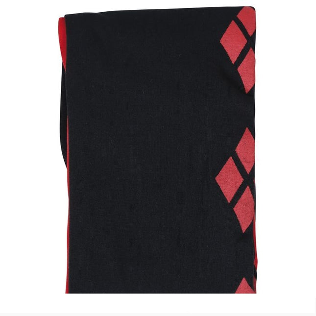 Mustat punaiset säärystimet Harley Quin