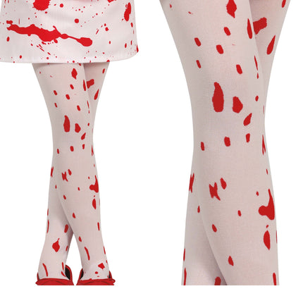Punainen Valkoinen Halloween Legging Bloody Child