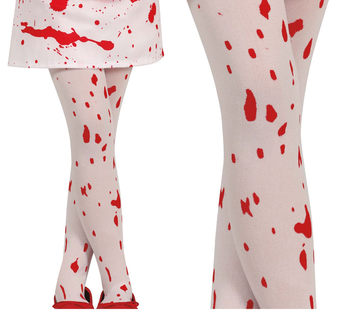 Punainen Valkoinen Halloween Legging Bloody Child