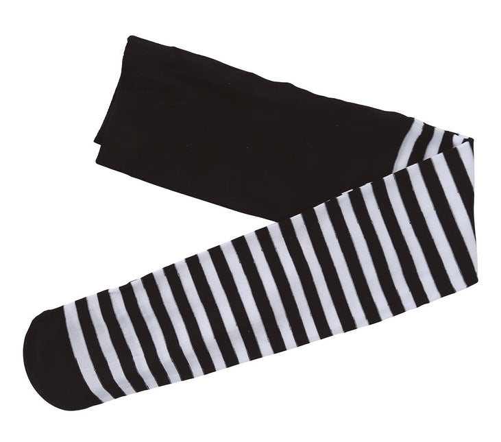 Valkoiset sukkahousut raidallinen lapsi