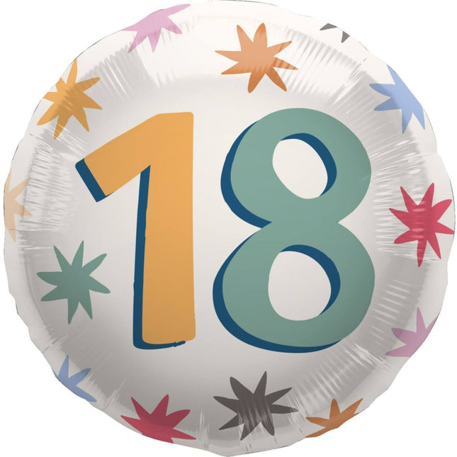 18 Jaar Helium Ballon Leeg 45cm van Folat koop je bij Partywinkel
