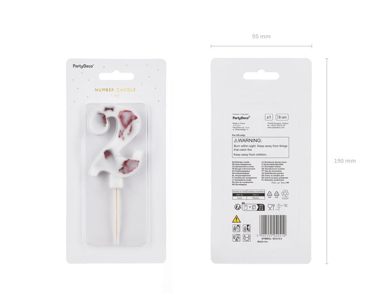 2 Jaar Kaars Bloemblaadjes 8cm van Partydeco koop je bij Partywinkel