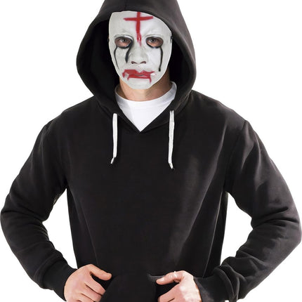 Punainen valkoinen Halloween naamio risti